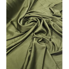 Crepe Amanda Liso Verde Oliva - Largura 1,50 m x Comprimento 1,70 m 