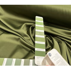 Crepe Amanda Liso Verde Oliva - Largura 1,50 m x Comprimento 1,70 m 