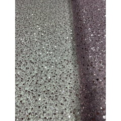 Tule Bordado com Paetês e Pedrarias Rosê - Largura 1,30 M X Comprimento 1 m 