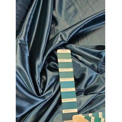 Cetim Charmeusse c/ Lycra Liso Verde Petróleo - Largura 1,47 m x Comprimento 2 m 