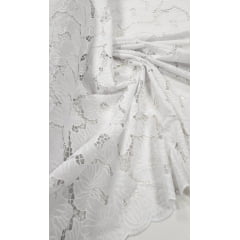 Layse Richelieu Branca Flores I19 COM SUJEIRA- Largura 1,30 m x Comprimento 0,80 cm