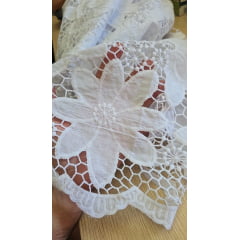 Layse Richelieu Branca ST01 - Largura 1,30 m x Comprimento 4,50 M 