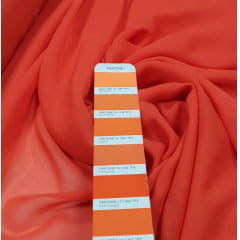 Mousseline Lisa Laranja Cenoura - Largura 1,50 m x Comprimento 5 m 
