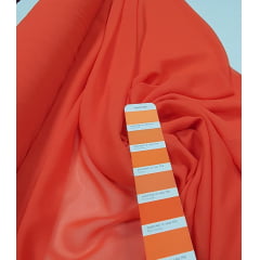 Mousseline Lisa Laranja Cenoura - Largura 1,50 m x Comprimento 5 m 