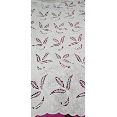Layse Richelieu Branca N23 - Largura 1,30 m x Comprimento 1,50 m 