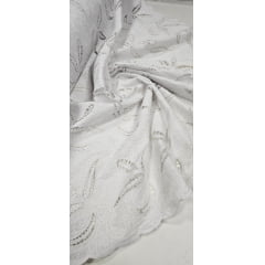 Layse Richelieu Branca N23 - Largura 1,30 m x Comprimento 1,50 m 