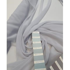 Mousseline Lisa Toque de Seda Cinza Claro - Largura 1,47 m x Comprimento 1,45 m 