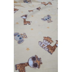 Soft Estampado Baby Safari Fundo Amarelo - Largura 1,65 m x Comprimento 0,70 cm