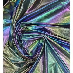 Lurex Creponado Holográfico Preto - Largura 1,50 m x Comprimento 2 m 