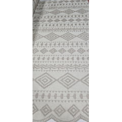 Linho Trovata Bordado Cordonê Étnico Natural - Largura 1,30 m x Comprimento 2 m 