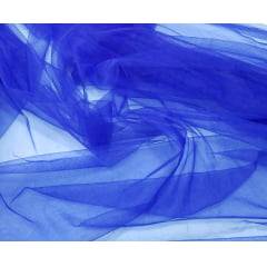 Tule 2º Pele Iluzione Azul Royal  - Largura 1,47 m x Comprimento 7,50 m 