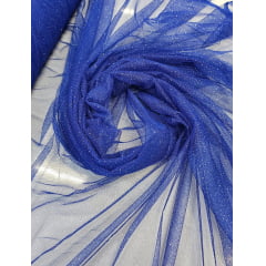 Tule com Glitter Fantasy Azul Royal - Largura 1,50 m x Comprimento 2 m 