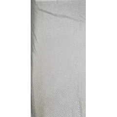 Tela Arrastão Branco com Pedrarias Prata - Largura 1,30 m x Comprimento 1 m 