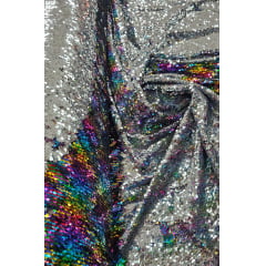Paetê Reversível Multicolor - Largura 1,30 m x Comprimento 0,80 cm