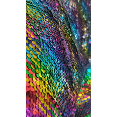 Paetê Reversível Multicolor - Largura 1,30 m x Comprimento 0,80 cm
