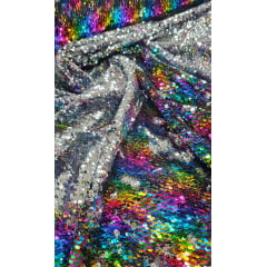Paetê Reversível Multicolor - Largura 1,30 m x Comprimento 0,80 cm