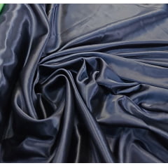 Cetim Charmeusse Liso Azul Marinho - Largura 1,47 m x Comprimento 1 m 