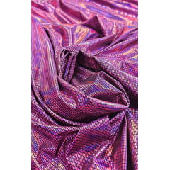 Malha Look Holográfica Pink - Largura 1,50 m x Comprimento 1 m 