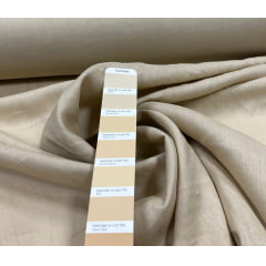 Cambraia de Linho Puro Bege - 100% Linho - Largura 1,40 m x Comprimento 1 m 