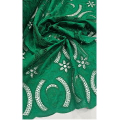 Layse Richelieu Verde Bandeira I04 - Largura 1,30 m x Comprimento 1,90 m 