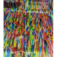 Cetim Estampado Digital Senhor do Bonfim   - Largura 1,47 m x Comprimento 2,40 m 