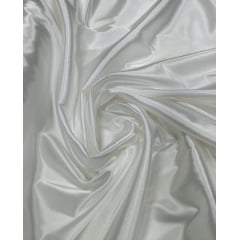Cetim Charmeusse c/ Lycra Liso Off White - Largura 1,47 m x Comprimento 1 m 