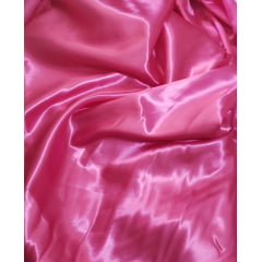 Cetim Charmeusse Liso Rosa Pink  - Largura 1,47 m x Comprimento 0,80 cm
