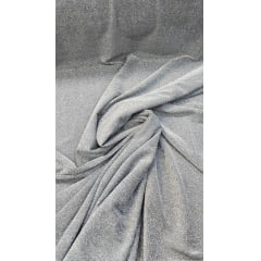 Malha Lurex Pesada Premium Prata - Largura 1,75 m x Comprimento 1 m 