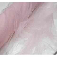 Tule 2º Pele Iluzione Rosa Bebê  - Largura 1,47 m x Comprimento 1,90 m