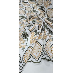 Layse Bordada Marrakech Verde Oliva - Largura 1,30 m x Comprimento 1,55 m 