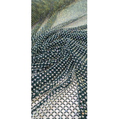 Tela Arrastão Verde Floresta com Pedrarias Boreal - Largura 1,30 m x Comprimento 2 m 