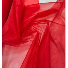 Organza Coreana Lisa Vermelho Ferrari - Largura 1,47 m x Comprimento 1 m 