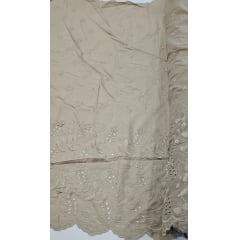 Layse Bordada Premium 3D Bicolor Kaki com Kaki - Comprimento 1,50 m x Largura 1,30 m 