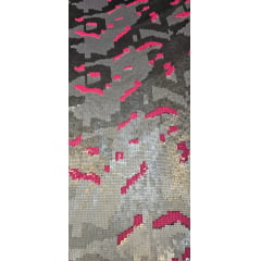 Paetê Bordado Tons de Cinza e Pink NV - Comprimento 1 m x Largura 1,40 m 