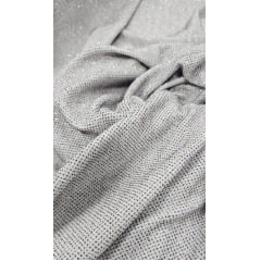 Lurex de Malha Galaxia Furtacor Prata COM SUJEIRA - Comprimento 2 m x Largura 1,70 m 