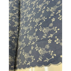 Layse Jeans Bordada BTJ 4 CLARO  - Comprimento 1 m x Largura 1,30 m 