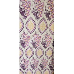 Layse Fundo Creme Bordada Marrakech Uva  - Comprimento 2,20 m x Largura 1,30 m