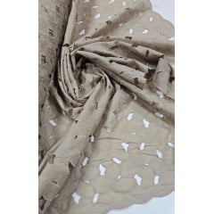 Layse Richelieu Kaki Flores I18 - Comprimento 0,80 cm x Largura 1,30 m 