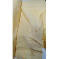 Layse Bordada Amarelo Claro Modelo CO1265 - Comprimento 2 m x LARGURA 1,40 M 