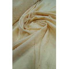 Layse Bordada Amarelo Claro Modelo CO1265 - Comprimento 2 m x LARGURA 1,40 M 