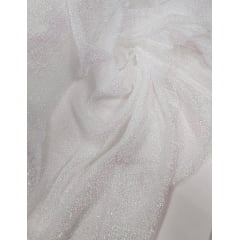 Lurex Esponja Branco Holográfico - Comprimento 2  m x Largura 1,65 m