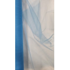 Tule Liso Decoração 1,20m Largura Azul Turquesa - Comprimento 5 m  x Largura 1,20 m 