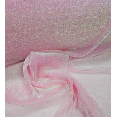 Lurex Esponja Rosa Holográfico COM SUJEIRA - Comprimento 1 m x Largura 1,65 m