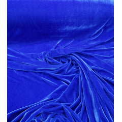 Veludo Spandex c/ Lycra Azul Royal - Comprimento 1 m x Largura 1,50 m 
