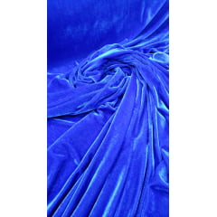 Veludo Spandex c/ Lycra Azul Royal - Comprimento 1 m x Largura 1,50 m 