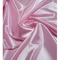 Cetim Charmeusse c/ Lycra Liso Rosa Bebê COM SUJEIRA - Comprimento 1,90 m x Largura 1,47 m 