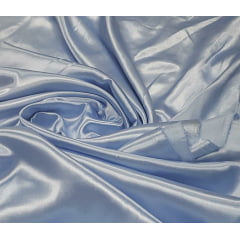Cetim Charmeusse Liso Azul Serenity COM DEFEITO E MANCHA - Comprimento 4 m x largura 1,47 m