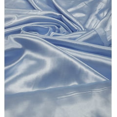Cetim Charmeusse Liso Azul Serenity COM DEFEITO E MANCHA - Comprimento 4 m x largura 1,47 m
