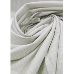 Tricoline Camisaria Fio 80 Estampada Xadrez Verde  COM SUJEIRA- Comprimento 4 m x Largura 1,50 m