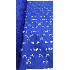 Layse Richelieu Imperial Azul Royal - Comprimento 0,60 cm x Largura 1,30 m 